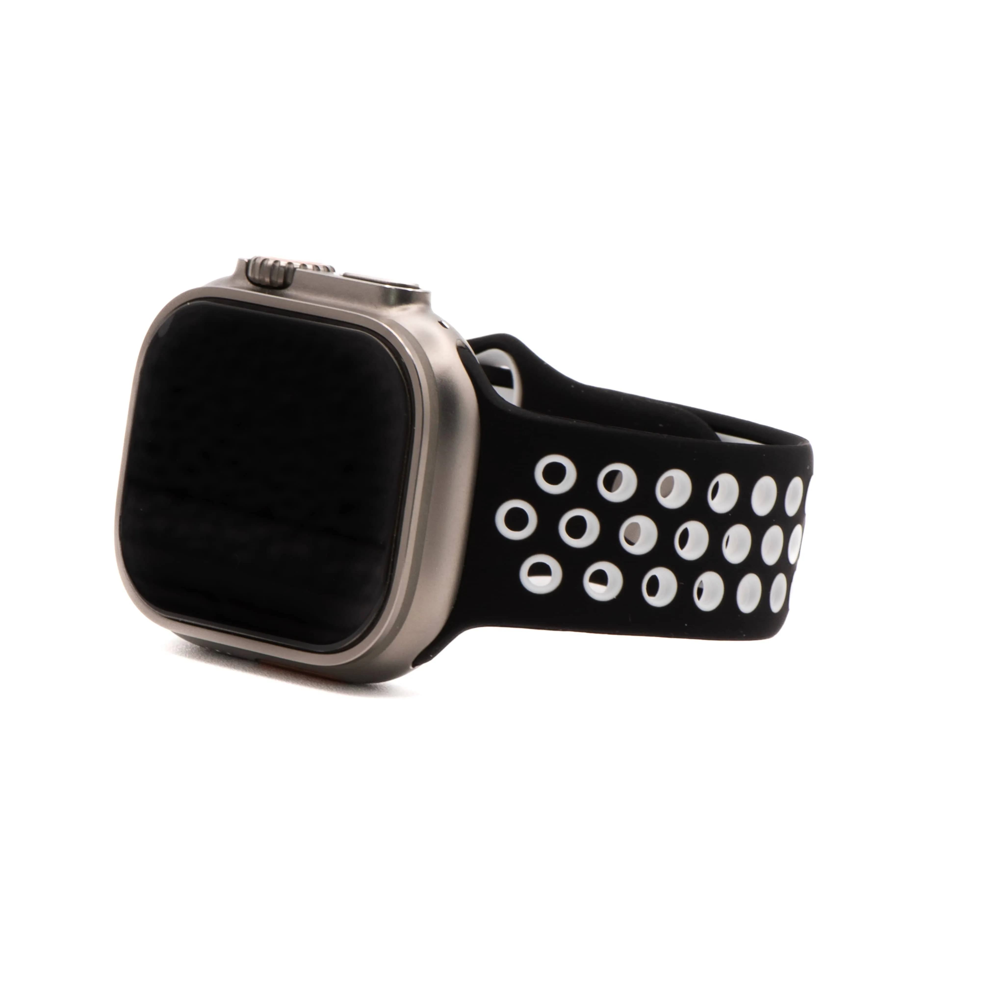 Apple Band Silicone Sport - Black-White