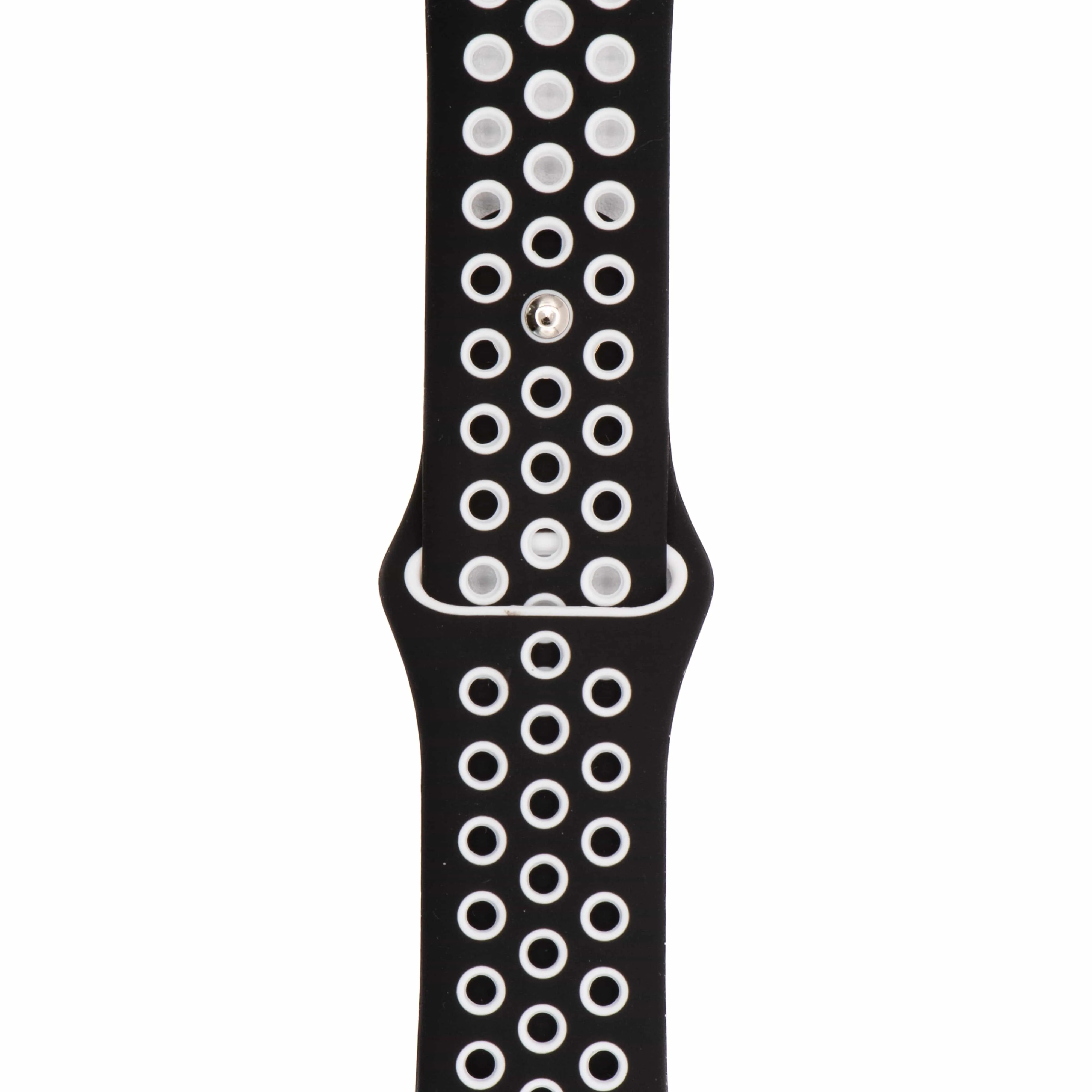 Apple Band Silicone Sport - Black-White