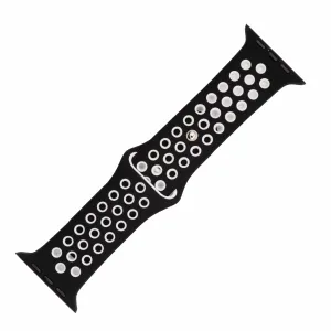 Apple Band Silicone Sport - Black-White