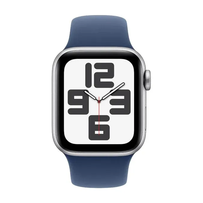 Apple Watch SE GPS 40mm Silver Aluminium Case with Denim Sport Band - M/L