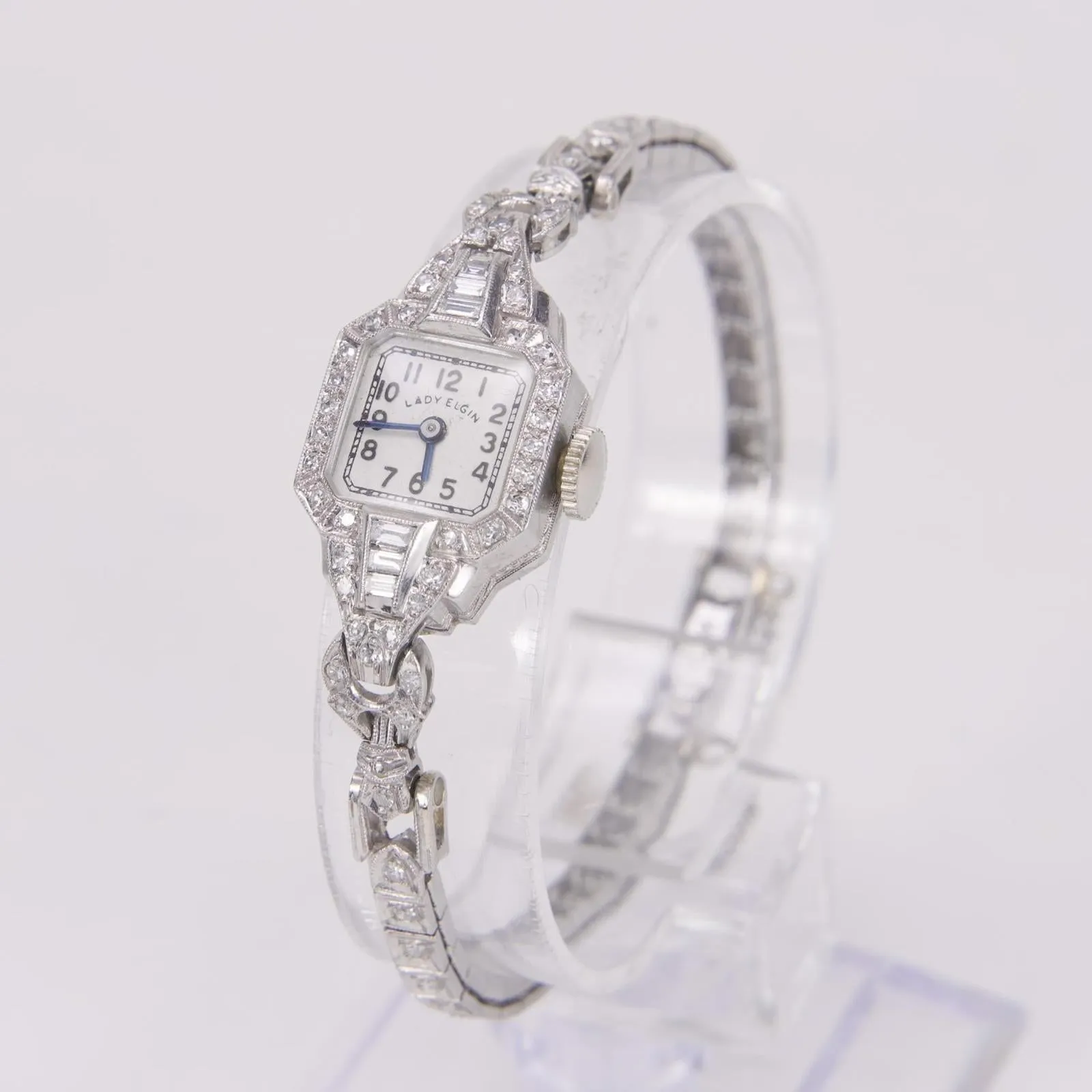 Art Deco 1 Carat Diamond Platinum Cocktail Watch