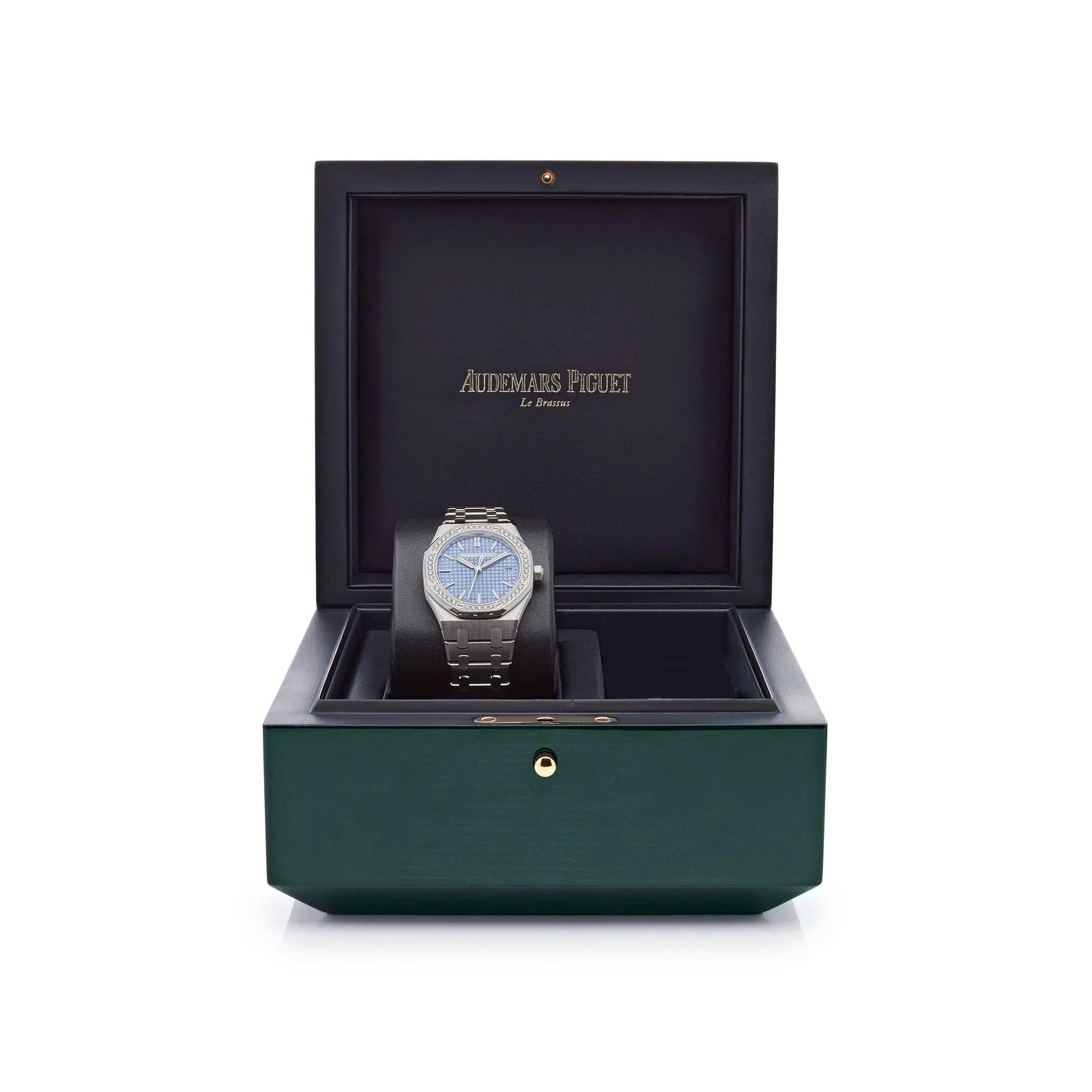 Audemars Piguet Royal Oak 77451ST.ZZ.1361ST.03 Selfwinding Stainless Steel Blue Dial Diamond Bezel