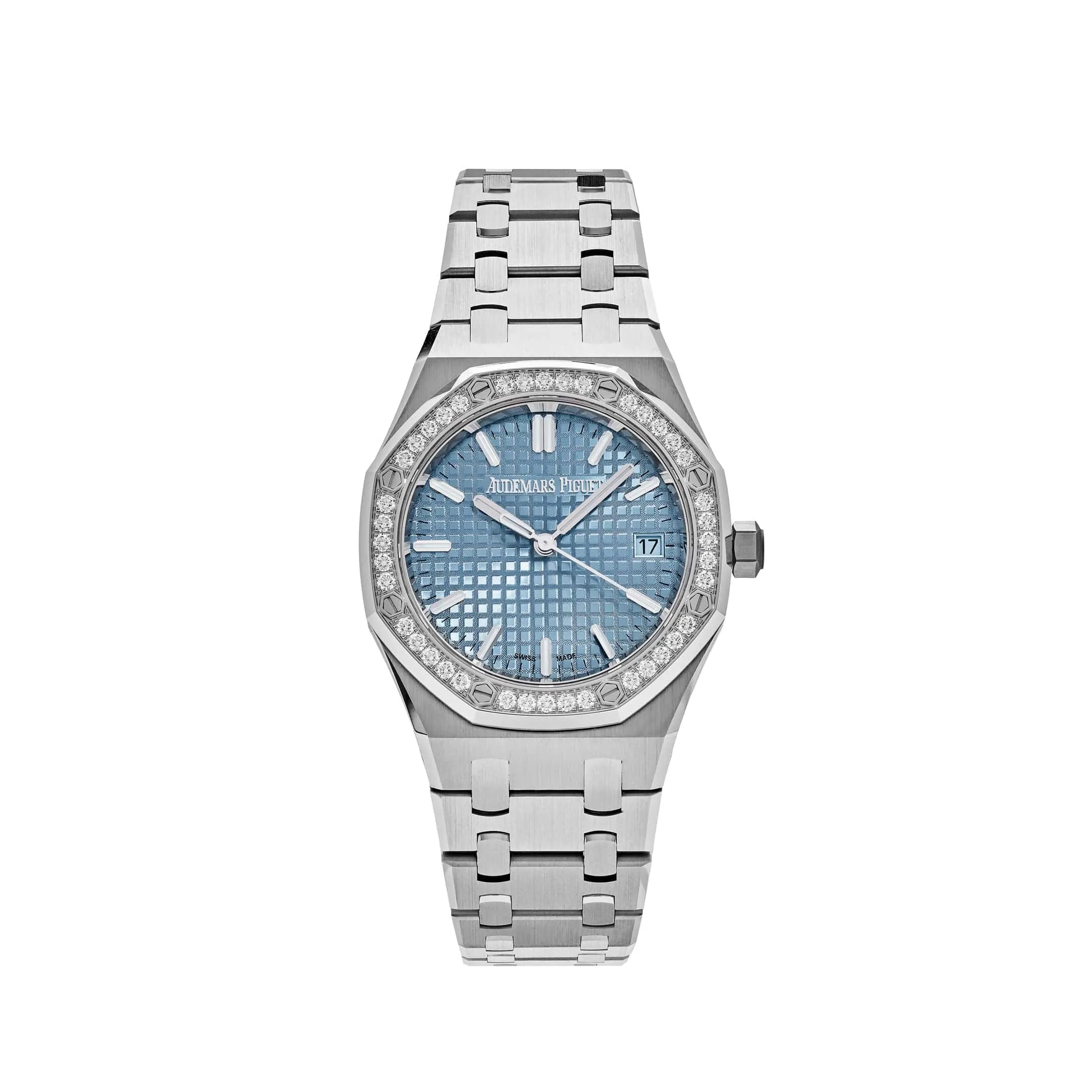Audemars Piguet Royal Oak 77451ST.ZZ.1361ST.03 Selfwinding Stainless Steel Blue Dial Diamond Bezel