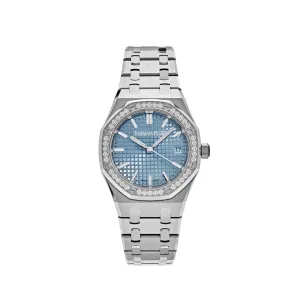 Audemars Piguet Royal Oak 77451ST.ZZ.1361ST.03 Selfwinding Stainless Steel Blue Dial Diamond Bezel