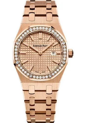 Audemars Piguet Royal Oak Quartz Watch-Pink Dial 33mm-67651OR.ZZ.1261OR.03