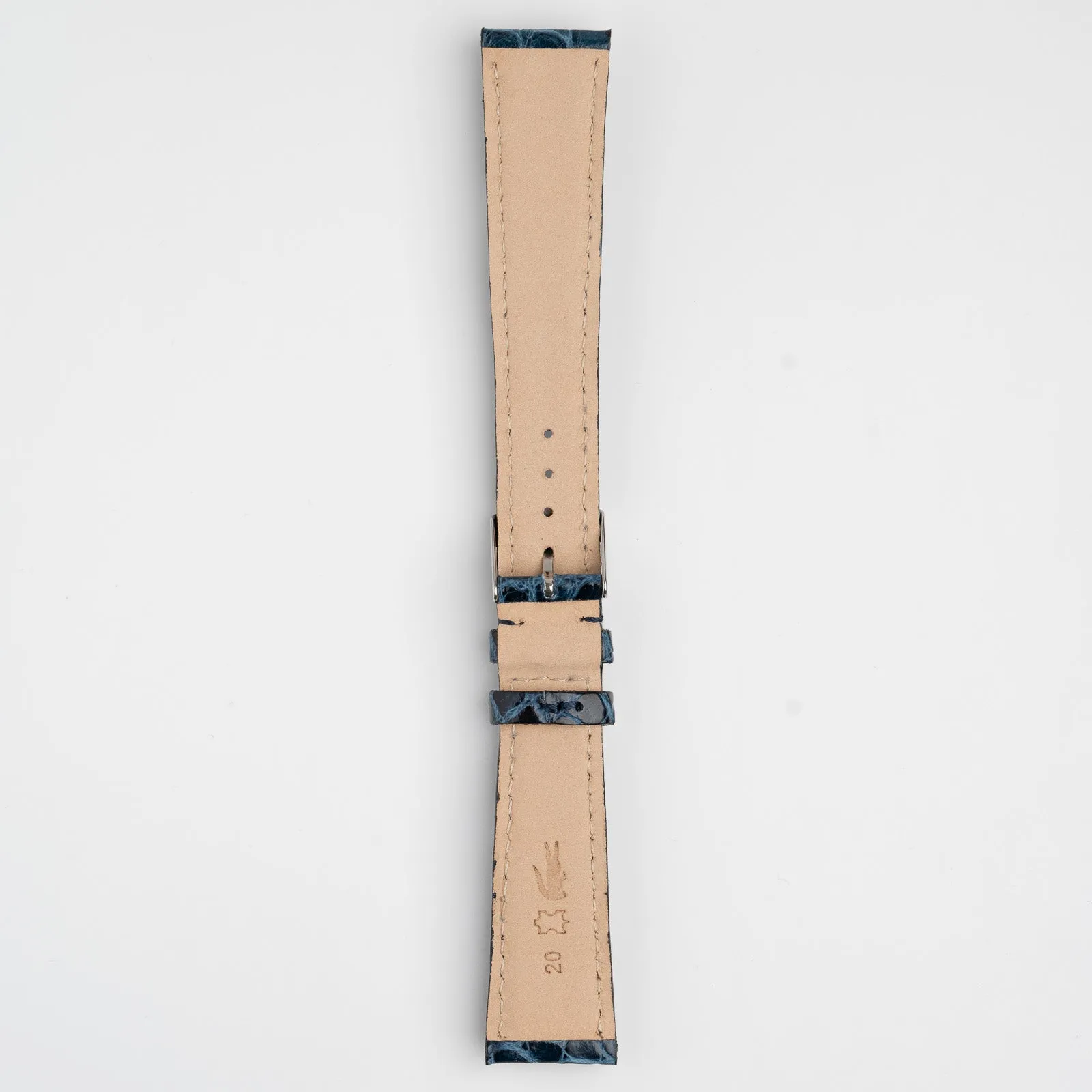 Autentico Crocodile Dark Blue Watch Strap