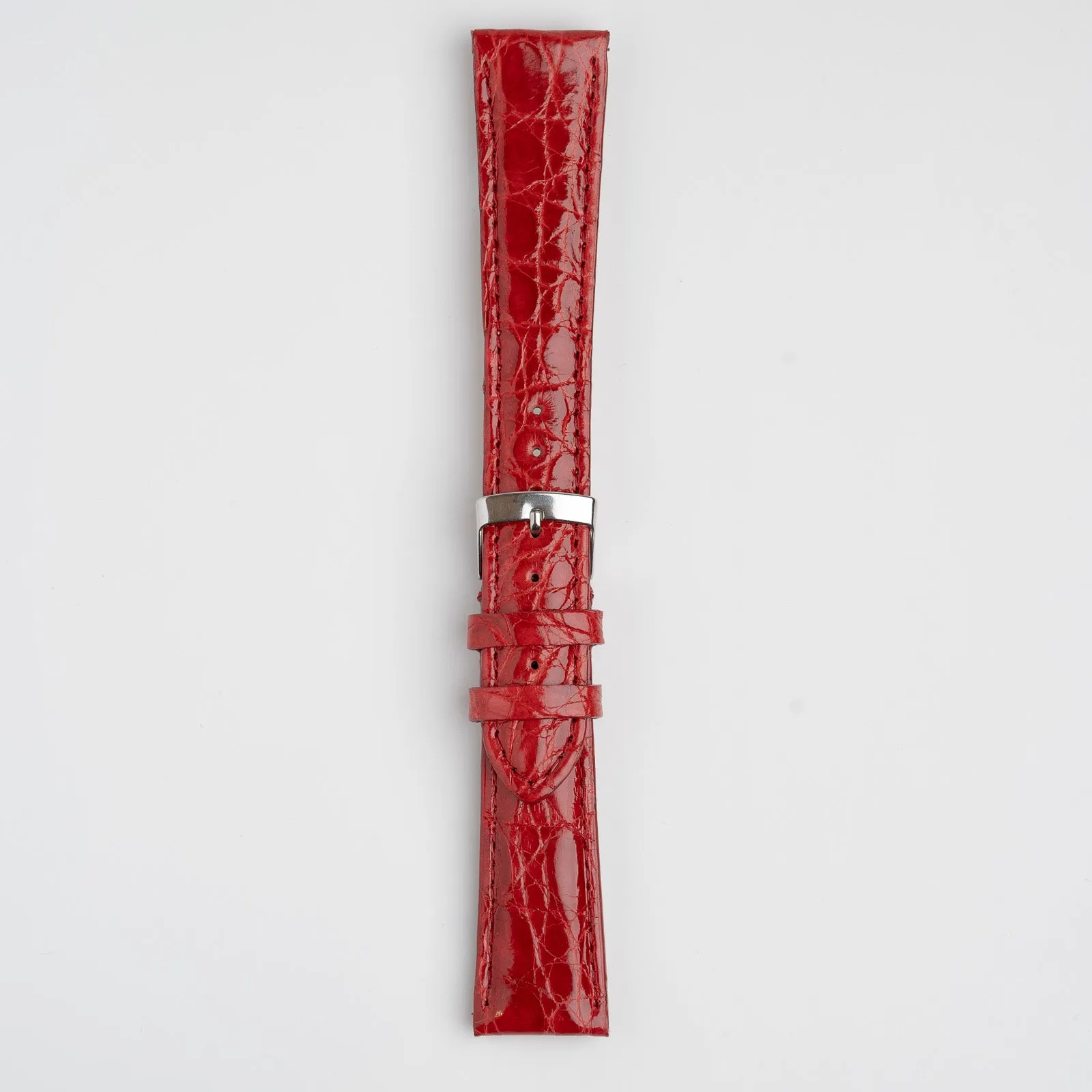 Autentico Crocodile Red Watch Strap