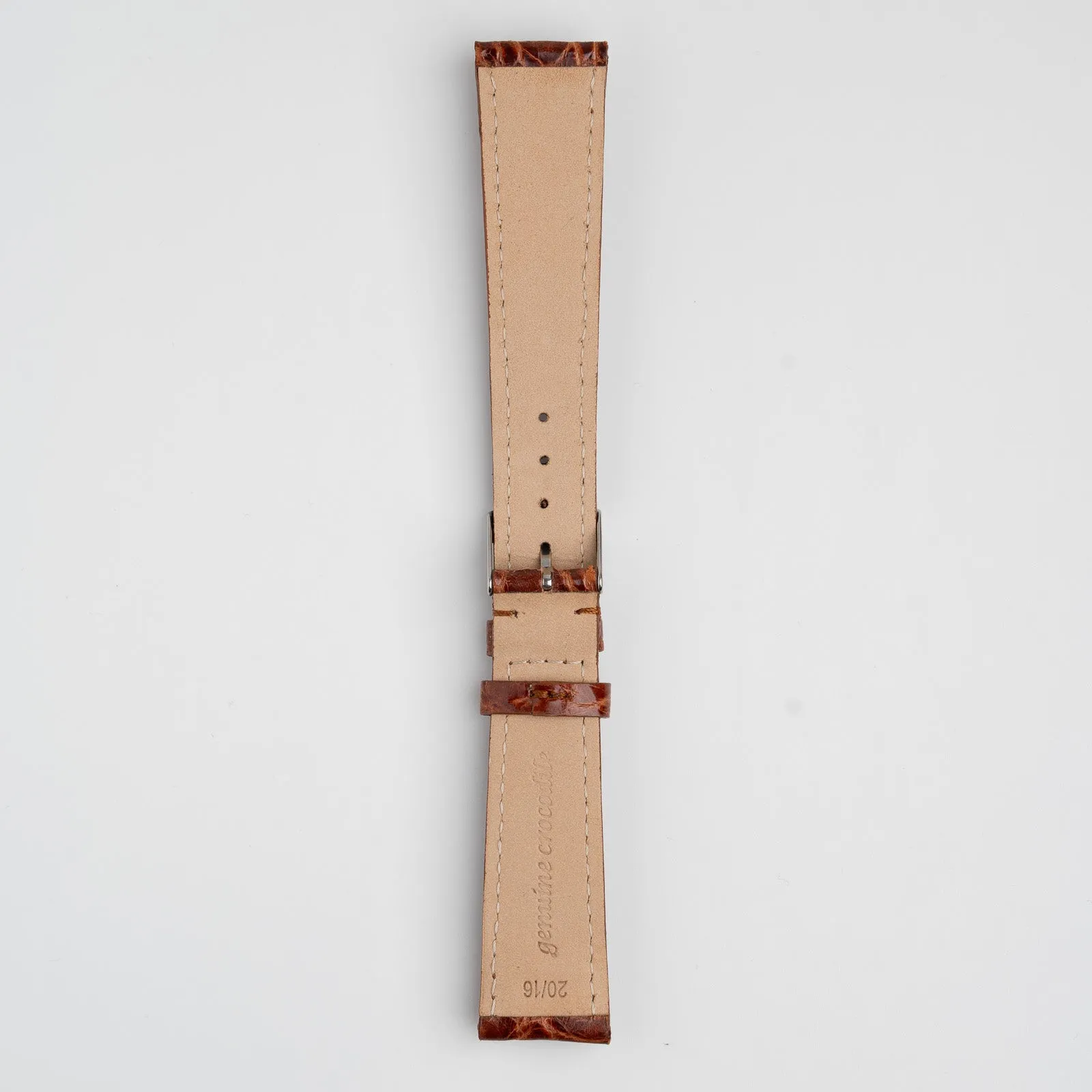 Autentico Crocodile Tan Watch Strap