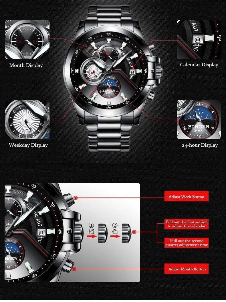 Automatic Mechanical Men Sports Watches