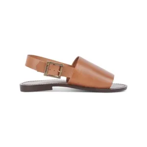 BARBOUR Womens Brown 0.5 Heel Moreda Toe Block Heel Leather Slingback Sandal 39