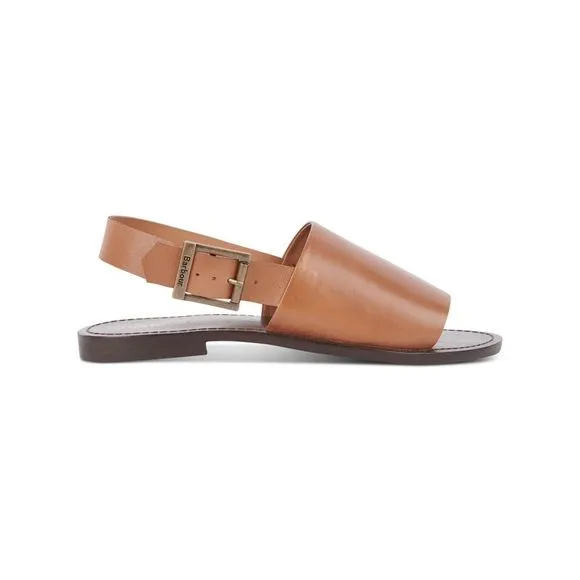 BARBOUR Womens Brown 0.5 Heel Moreda Toe Block Heel Leather Slingback Sandal 39
