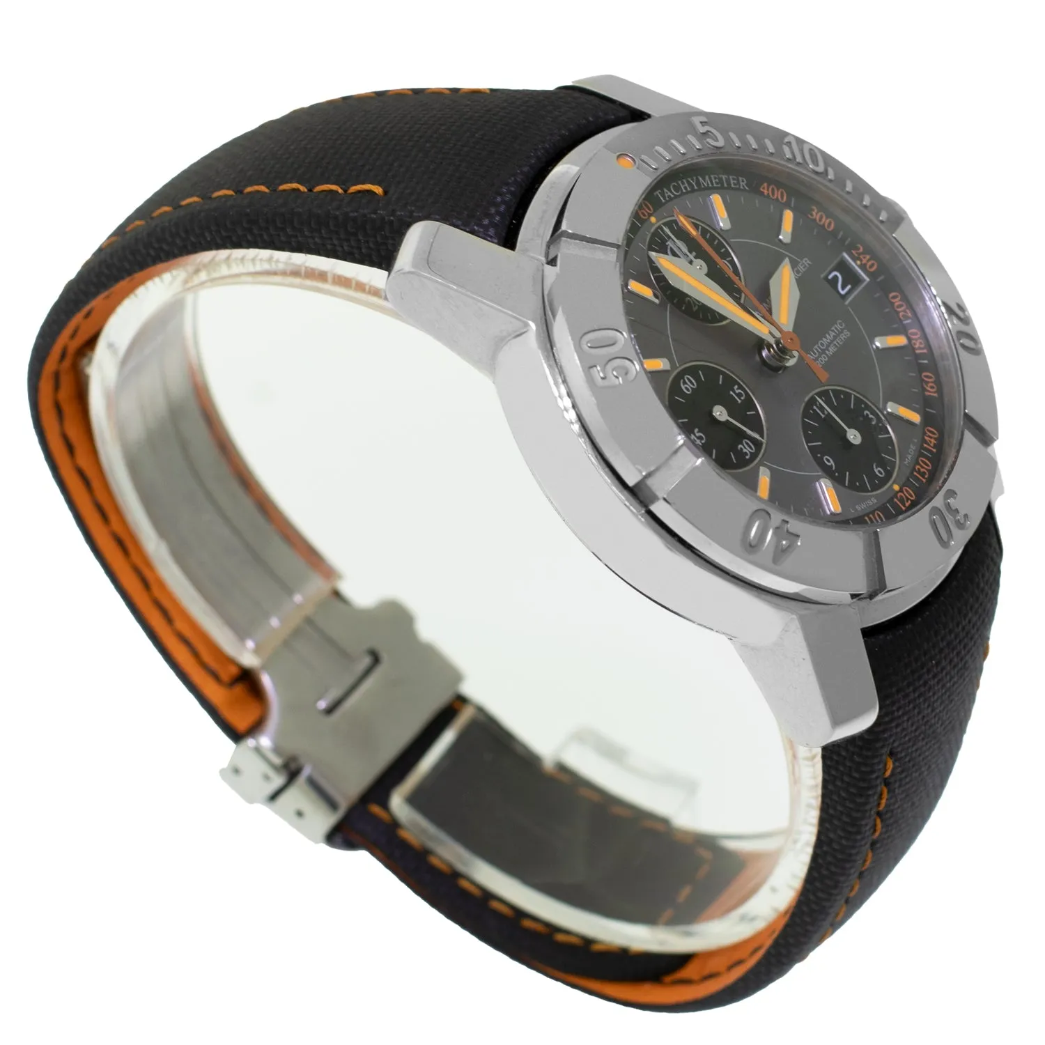 Baume Mercier Capeland Chronograph 38mm Stainless Steel Grey 65405
