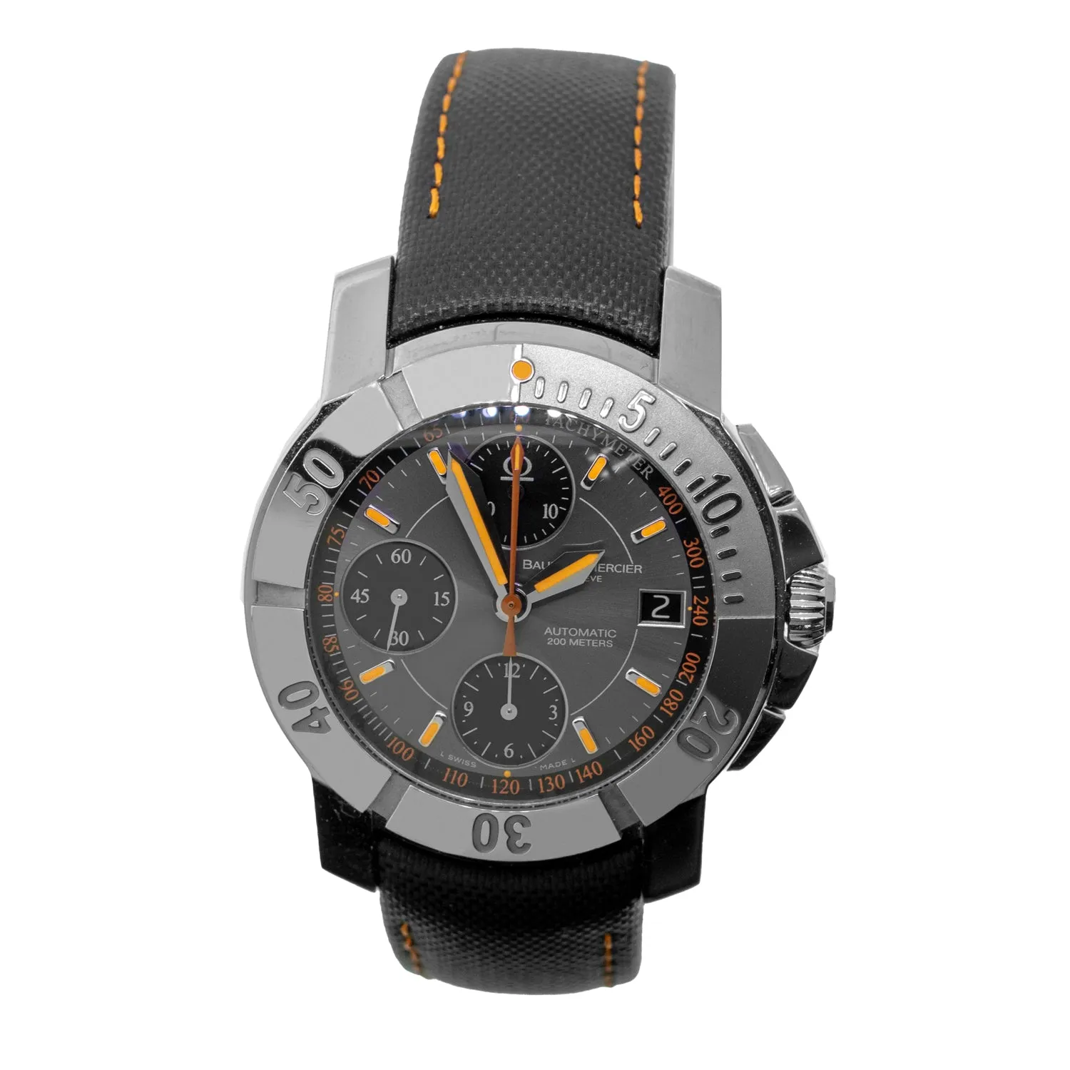 Baume Mercier Capeland Chronograph 38mm Stainless Steel Grey 65405