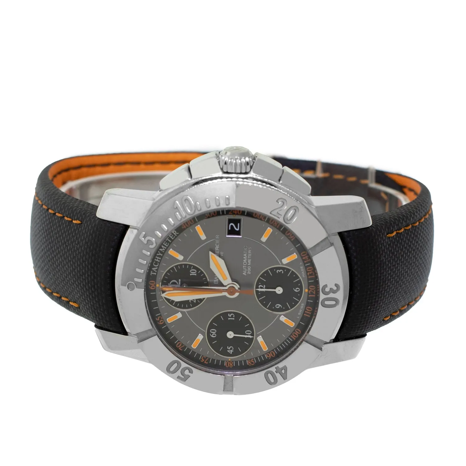 Baume Mercier Capeland Chronograph 38mm Stainless Steel Grey 65405