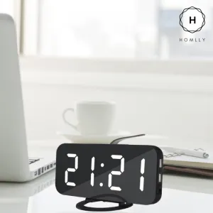 Bedside Large Digit LED Alarm Clock w 2 USB Charging Port