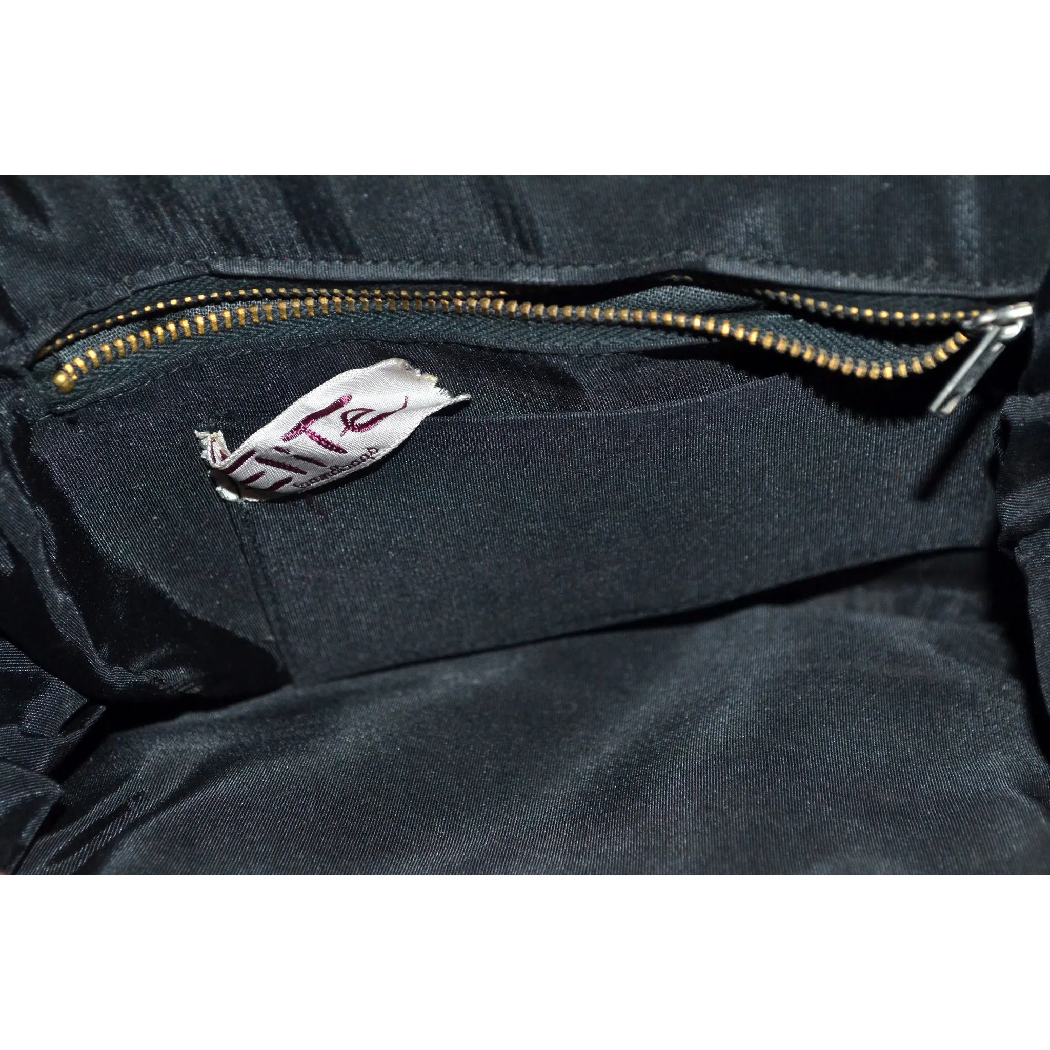 Black Leather Handbag Purse By Elite
