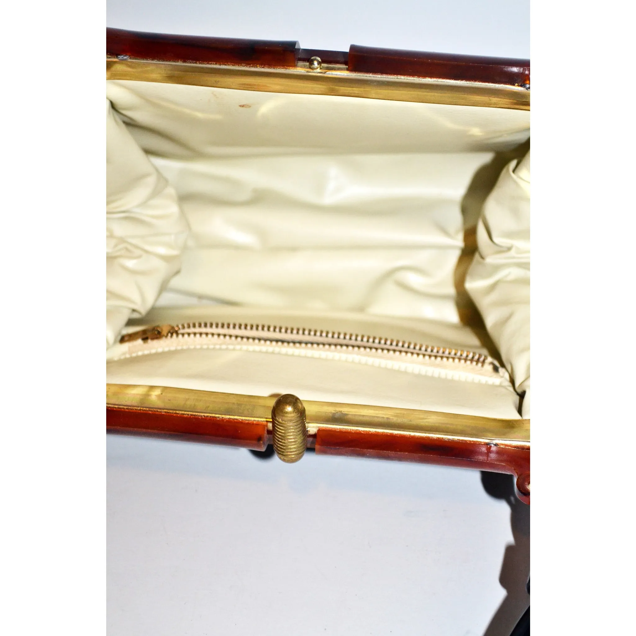 Black Patent Leather Bakelite Purse