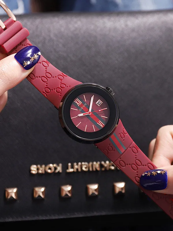 Black Shell Silicone Watch