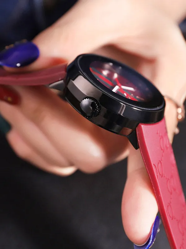 Black Shell Silicone Watch