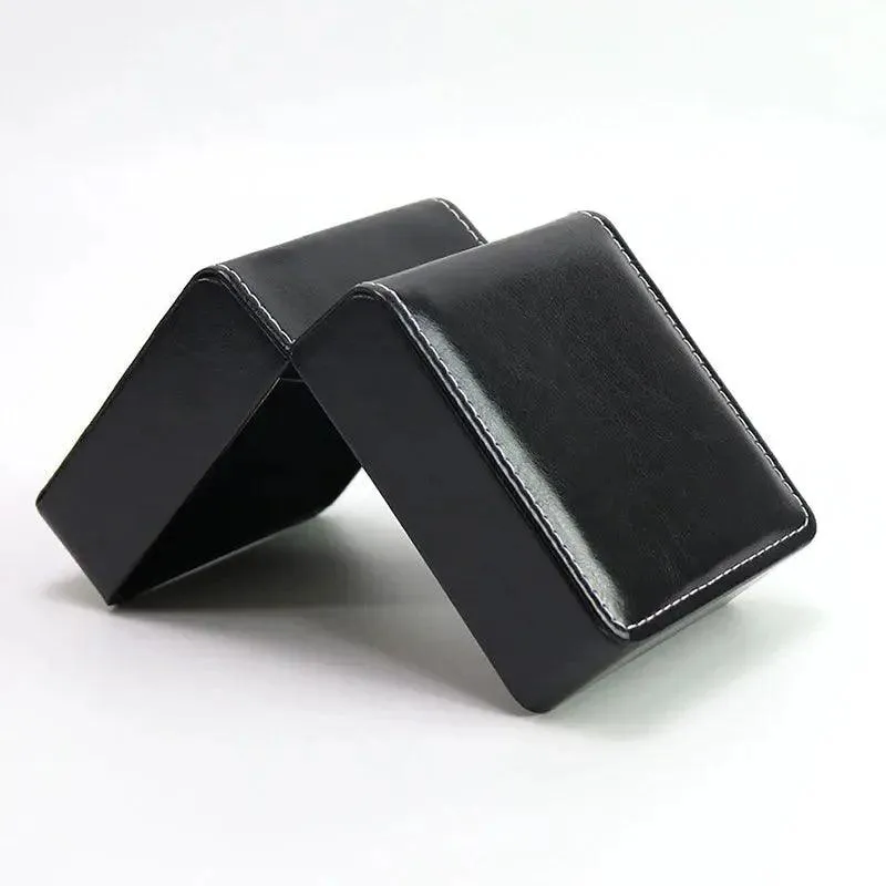 Black Single Watch Gift Box with Pillow PU Leather Wristwatch Display Case Organizer for Men