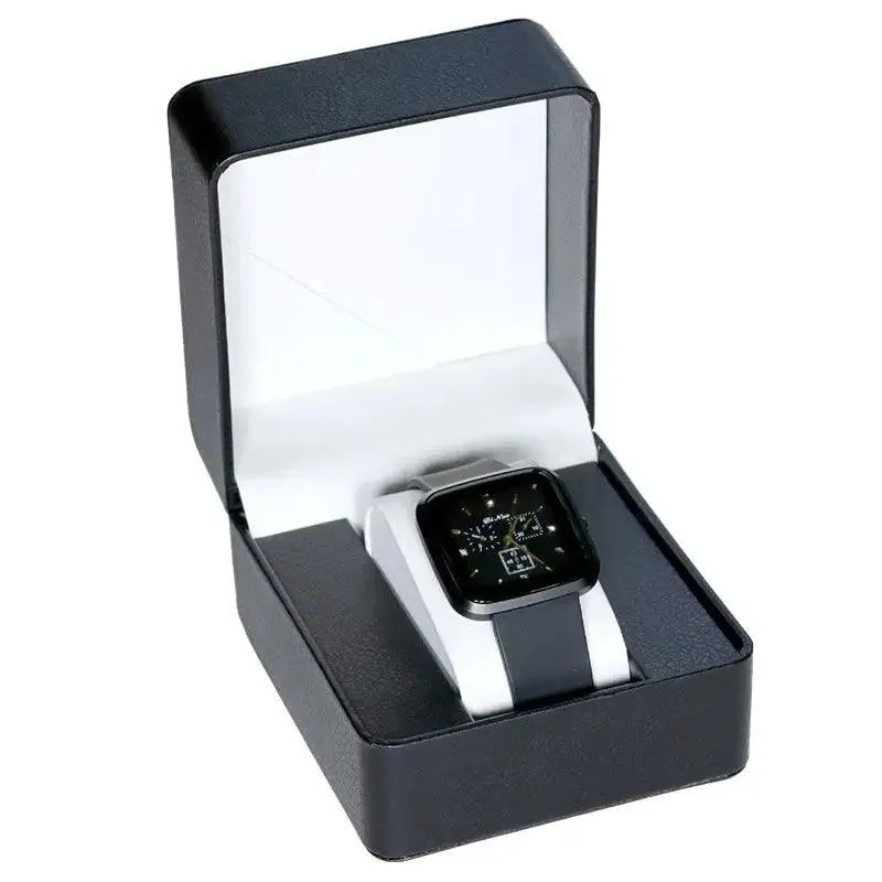 Black Single Watch Gift Box with Pillow PU Leather Wristwatch Display Case Organizer for Men