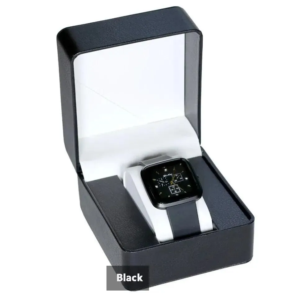 Black Single Watch Gift Box with Pillow PU Leather Wristwatch Display Case Organizer for Men