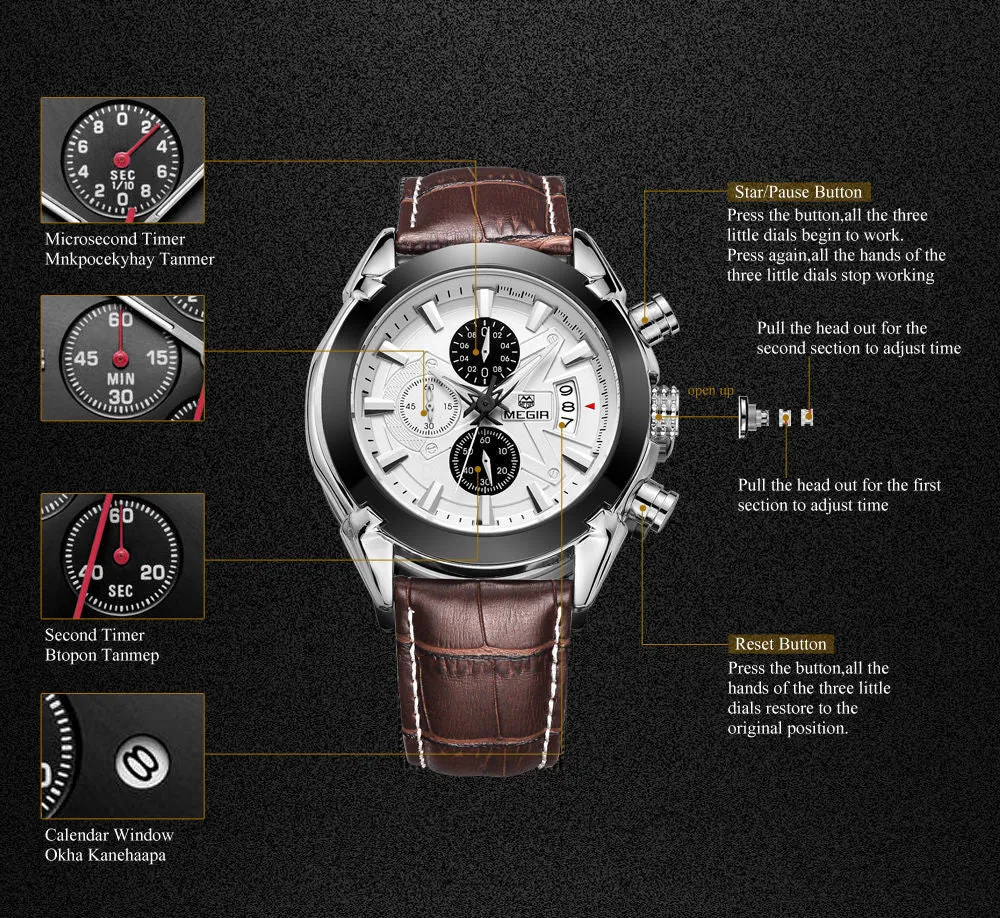 Black Tie Chronograph Watch