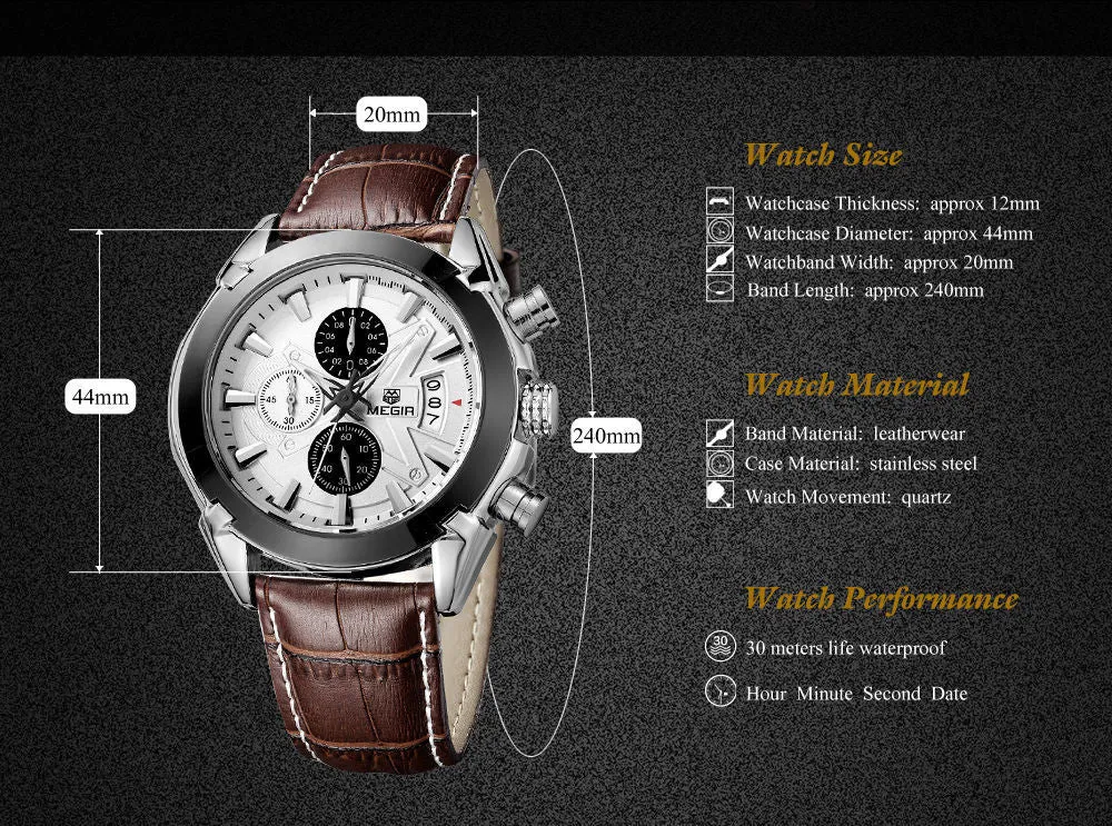 Black Tie Chronograph Watch