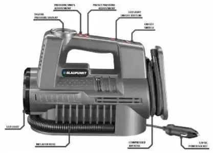 Blaupunkt Tyre Air Pump for Car & Bike 120 psi
