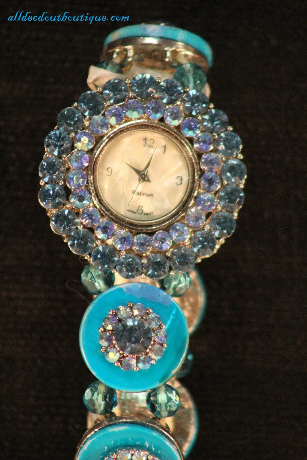 Blue/White Blue Rhinestones | One Size Band
