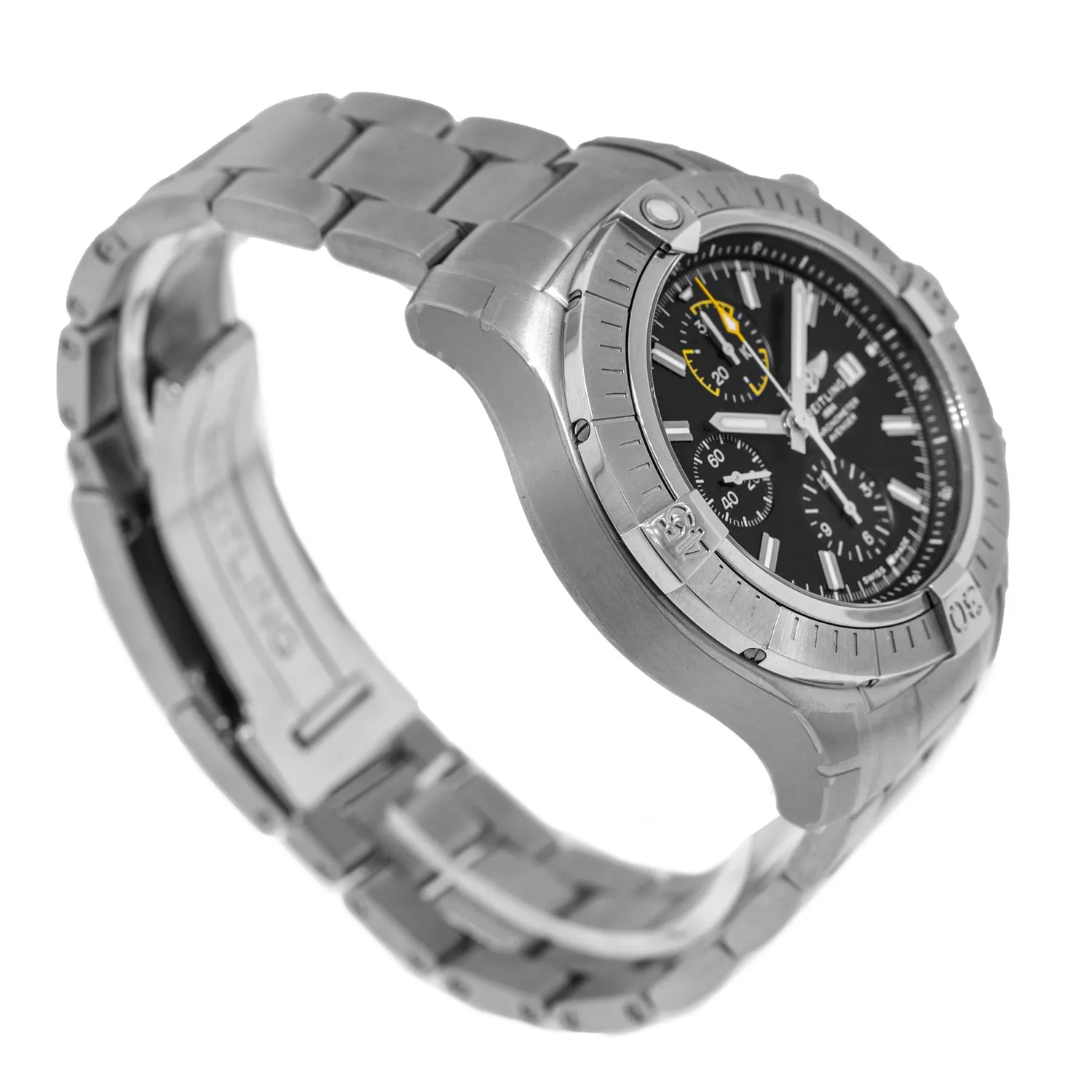 Breitling Avenger Chronograph 45mm Stainless Steel Black Index Dial A13317