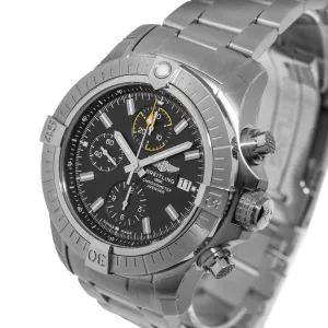 Breitling Avenger Chronograph 45mm Stainless Steel Black Index Dial A13317