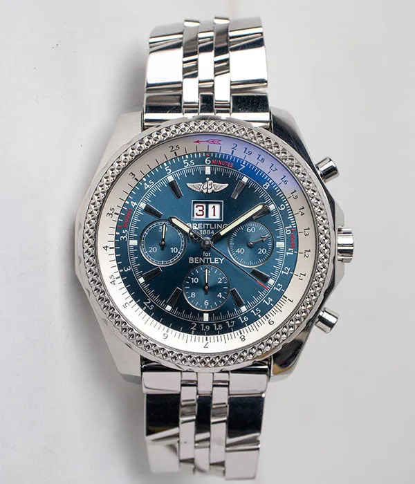 Breitling Bentley 6.75 Chronograph Blue A44362