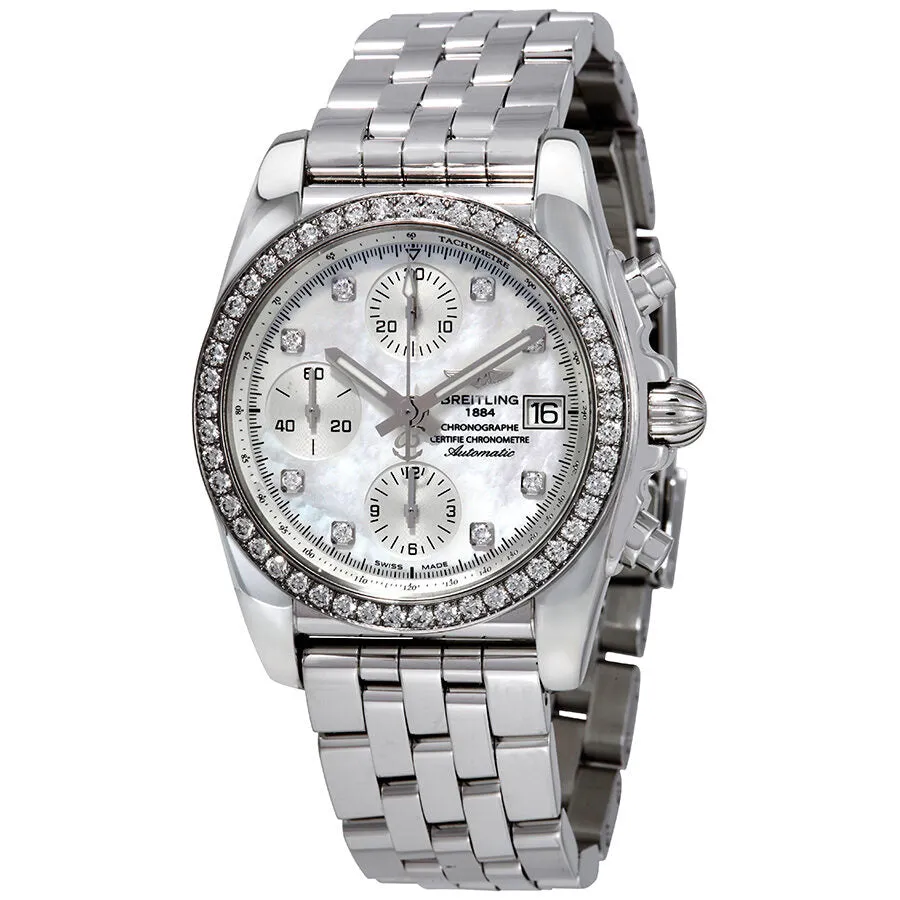 Breitling Chronomat 38 Diamondworks Mother of Pearl Dial Ladies Watch A1331053/A776SS A1331053-A776-385A