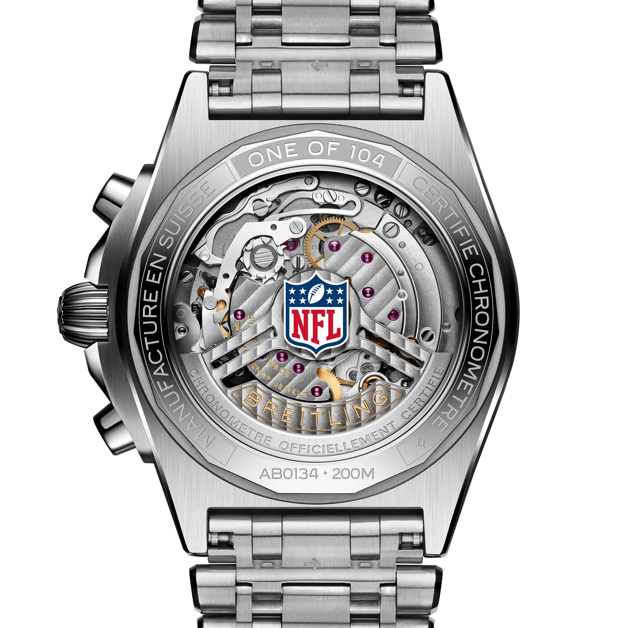 Breitling Chronomat B01 42 NFL Carolina Panthers Edition with Stainless Steel Bracelet