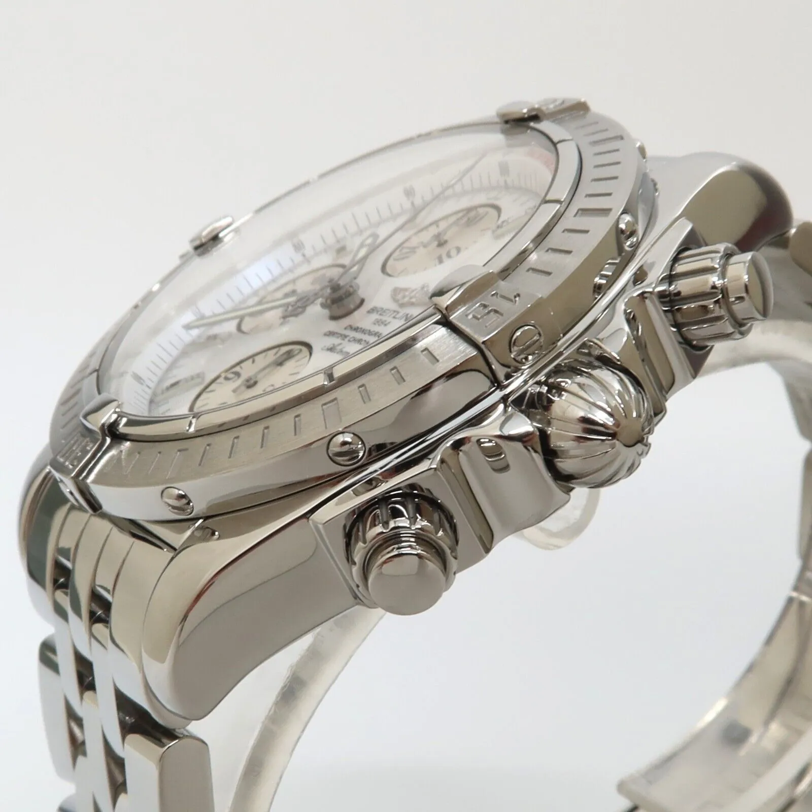 Breitling Chronomat Evolution Factory Mother of Pearl Dial Steel Chrono A13356