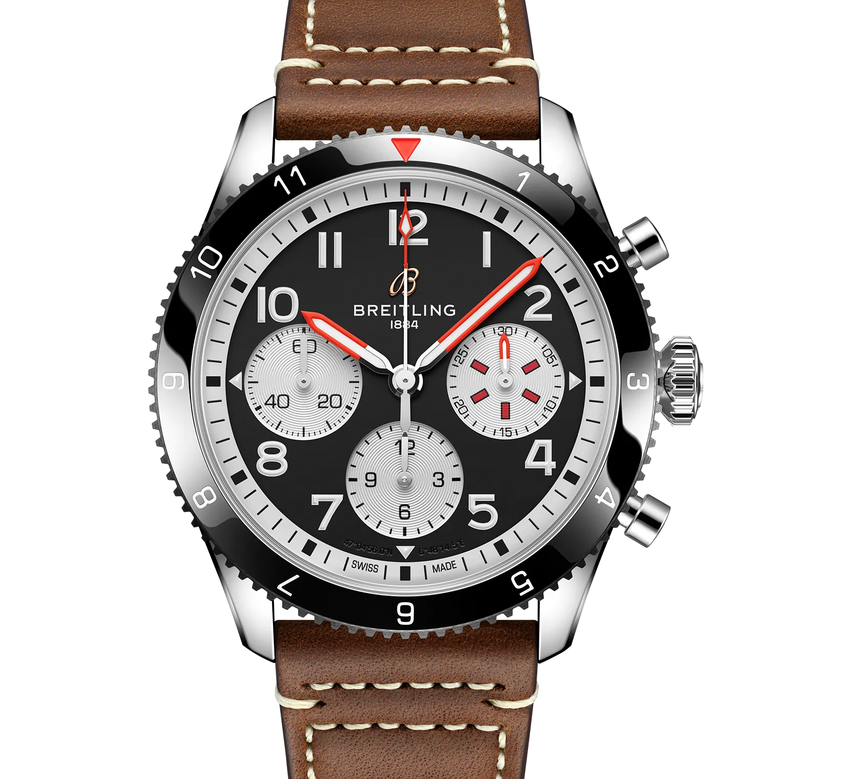 Breitling Classic AVI Chronograph 42 Mosquito Watch with Black Dial