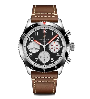 Breitling Classic AVI Chronograph 42 Mosquito Watch with Black Dial