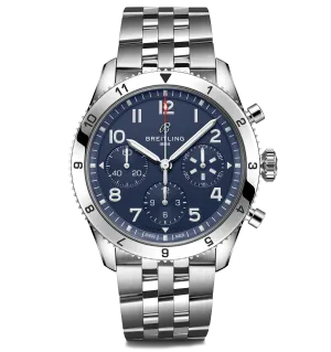 Breitling Classic AVI Chronograph 42 Tribute to Vought F4U Corsair Watch with Blue Dial