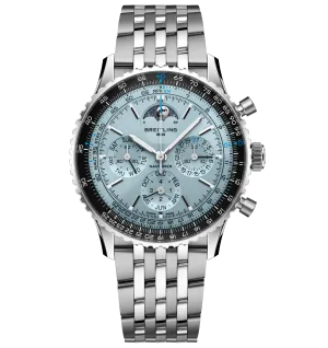 Breitling Navitimer B19 Chronograph 43 Perpetual Calendar Watch with Stainless Steel Bracelet