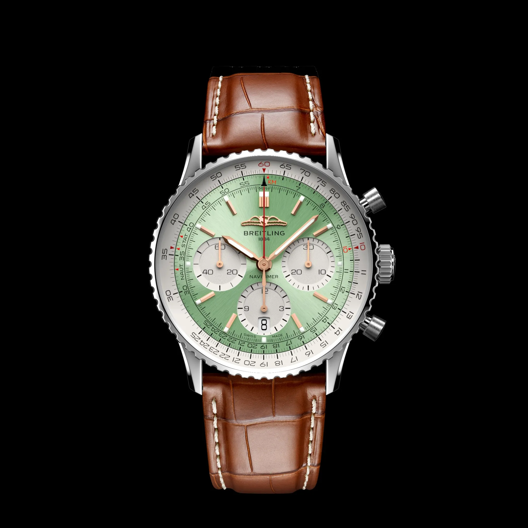 Breitling Navitimer B01 Chronograph Watch, 41mm Green Dial, AB0139211L1P1