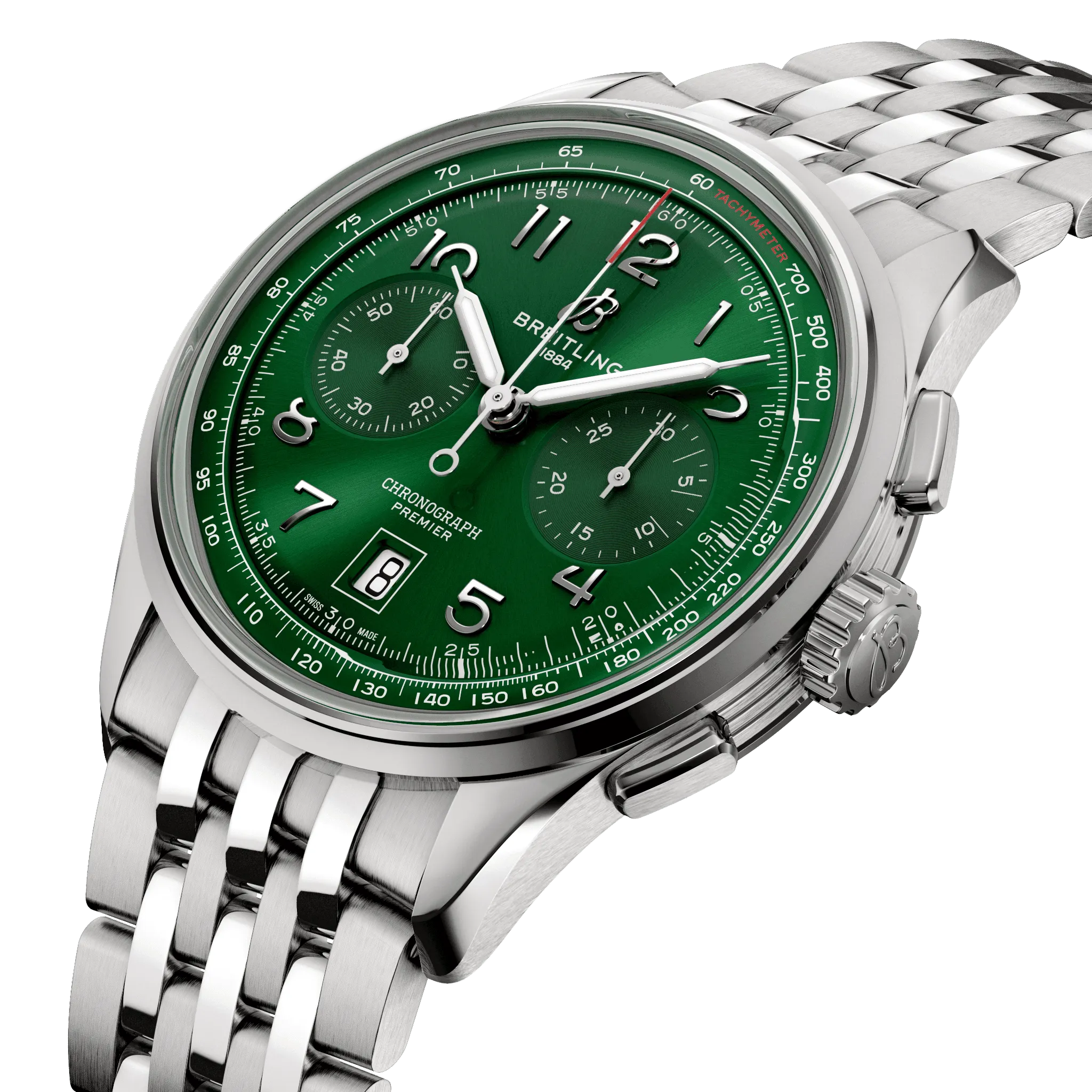 Breitling Premier B01 Chronograph 42mm Watch with Green Dial