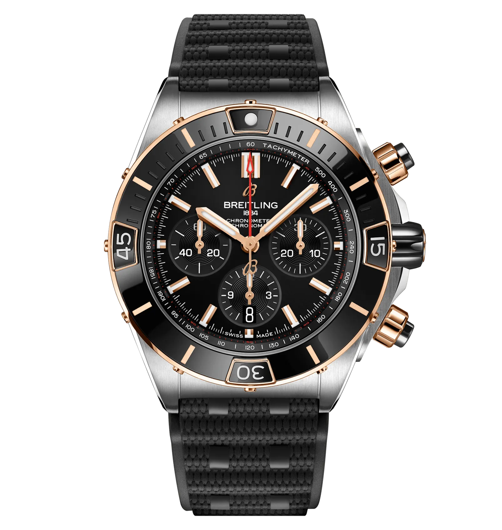 Breitling Super Chronomat B01 44 Watch with Rouleaux Rubber Strap
