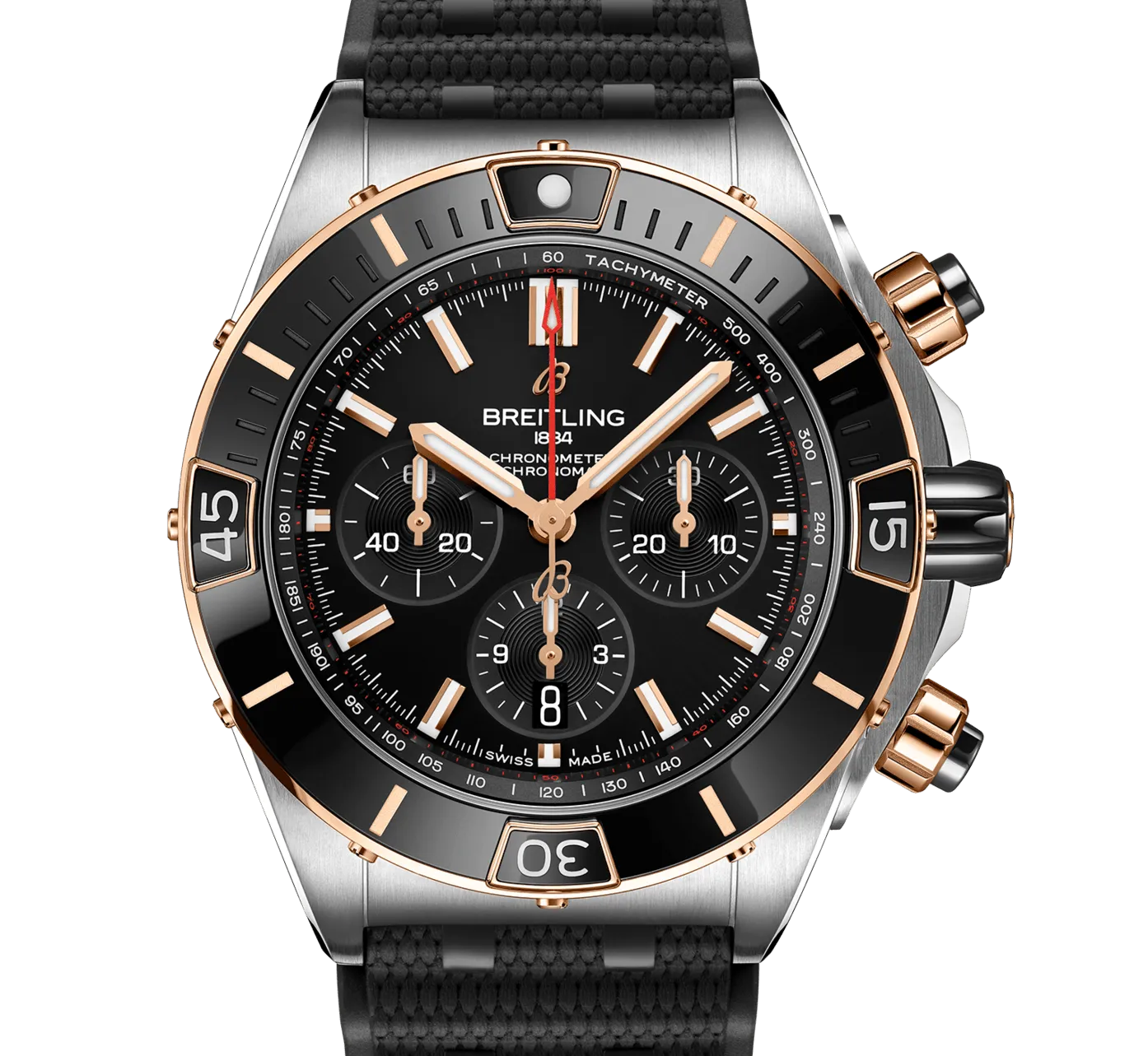 Breitling Super Chronomat B01 44 Watch with Rouleaux Rubber Strap