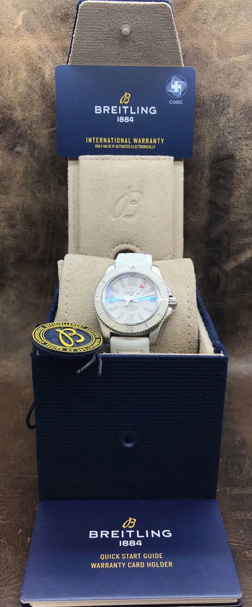 Breitling Superocean 36mm A17316 White Dial Automatic Watch