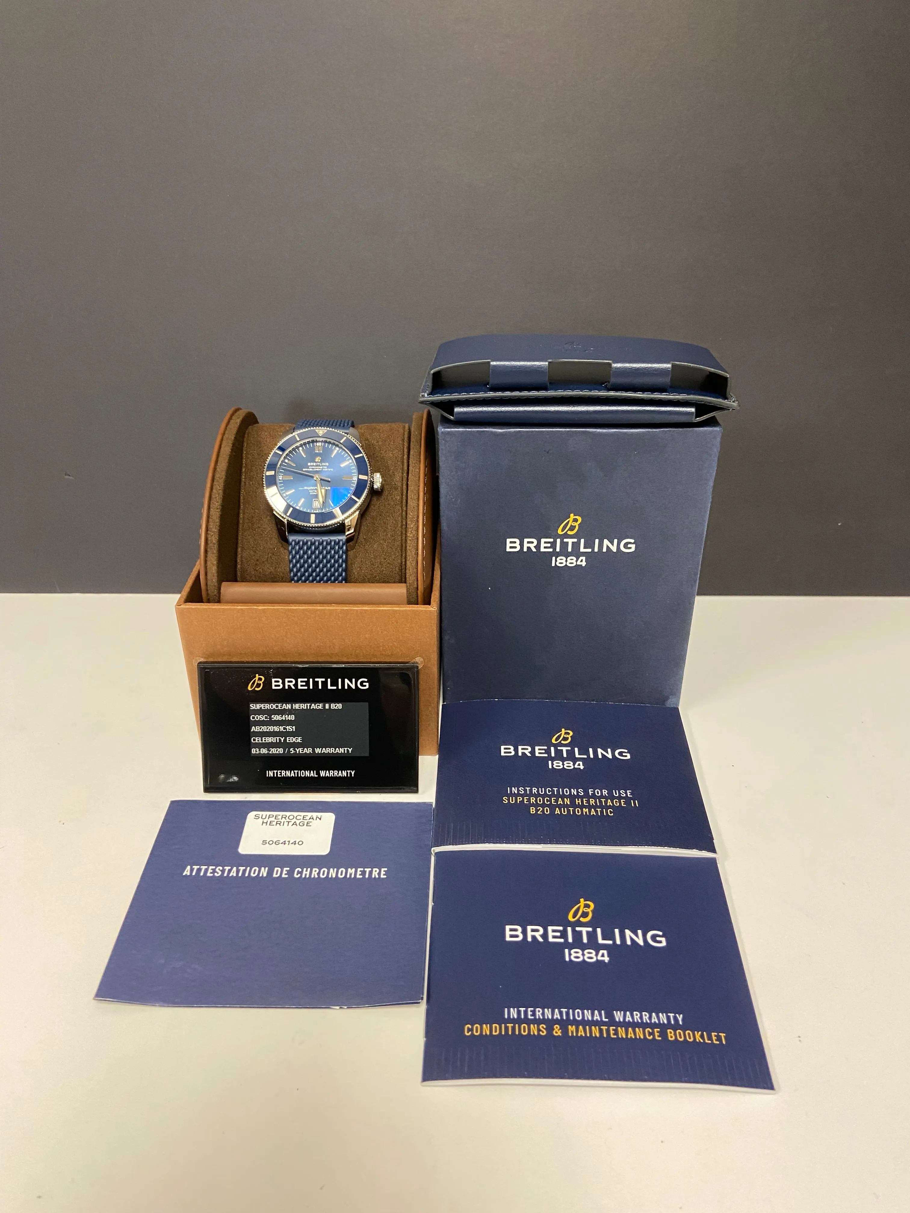 Breitling Superocean Heritage II  AB2020 Blue Dial Automatic Men's Watch
