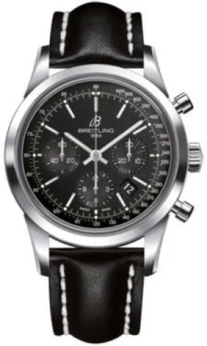 Breitling - Transocean Chronograph Stainless Steel - Leather Strap