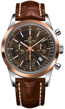 Breitling - Transocean Chronograph Steel and Gold - Croco Strap