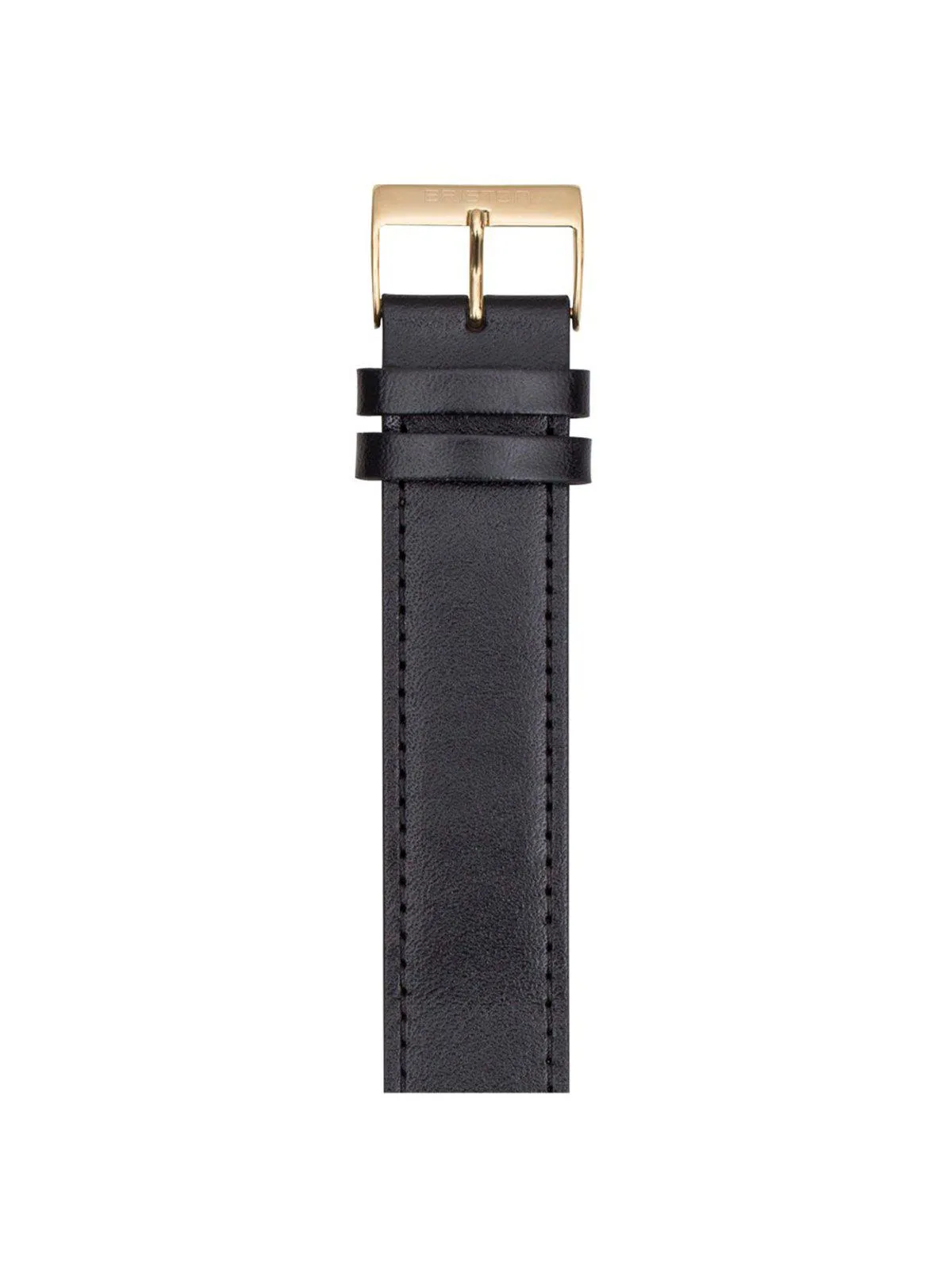 Briston Classic Leather Strap Black Yellow Gold 20mm