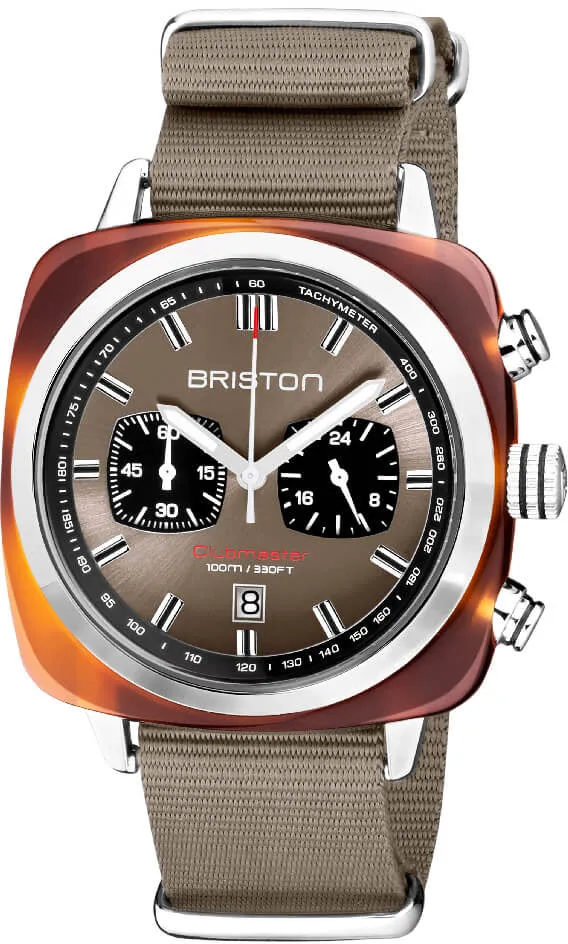 Briston Clubmaster Classic Sport Grey Taupe Watch